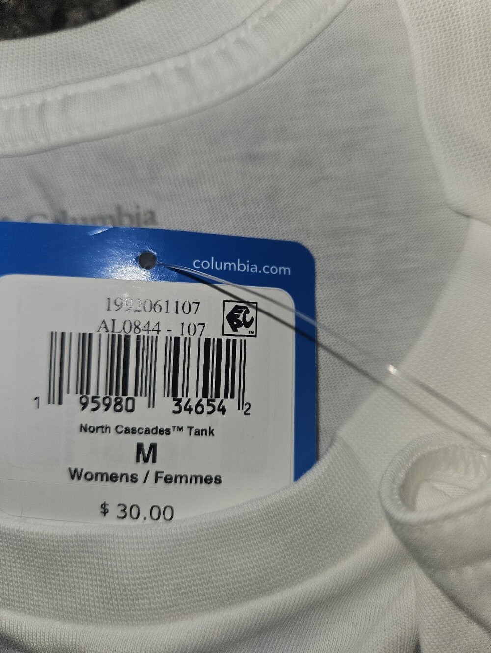 Columbia North Cascades Tank Top Women’s Medium White Graphic Sleeveless Cotton - Picture 5 of 9